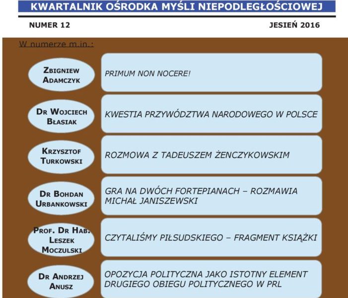 Opinia Nurtu Niepodległościowego nr 12 (PDF)